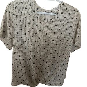 Sienna Sky Black and cream Polka Dot Blouse